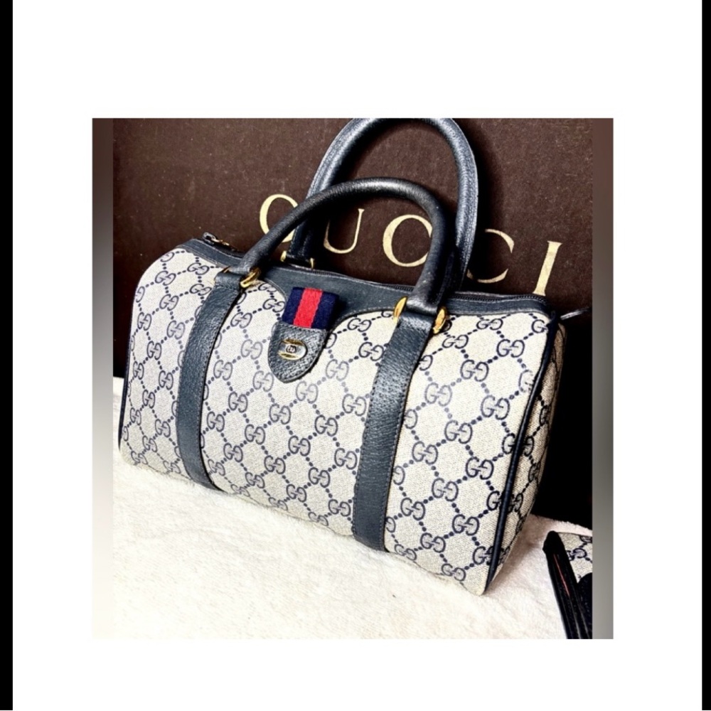 GUCCI VINTAGE BOSTON BAG - Picture 5 of 13